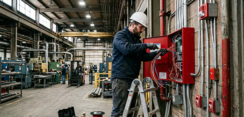 Industrial Fire Alarm Installation in Athens